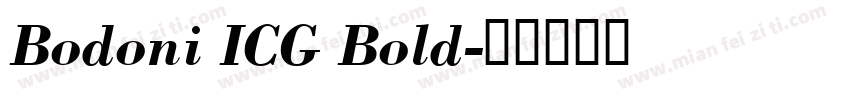 Bodoni ICG Bold字体转换
